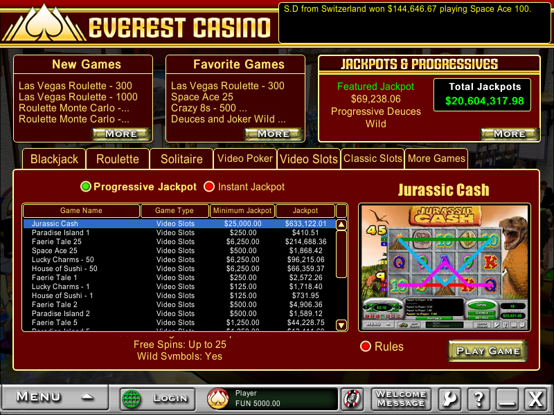 Everest Casino No Deposit Bonus